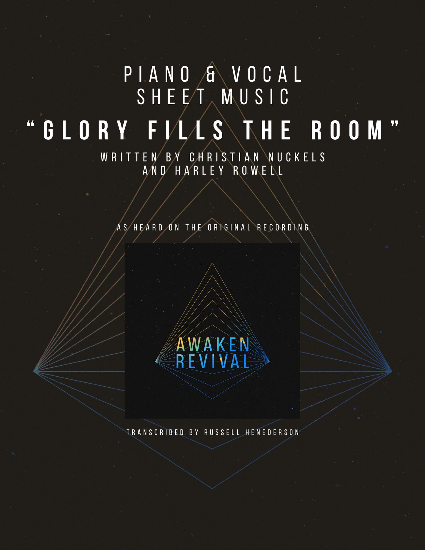 Glory Fills the Room Piano Lead Sheet
