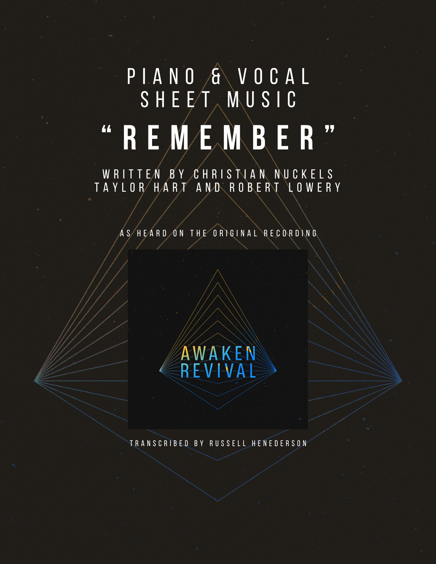 Remember (Nothing But Your Blood) Piano Lead Sheet